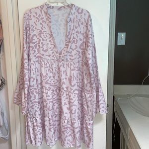 Never Worn Pink Leopard Print Dress - XXL